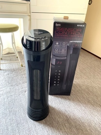センサーコントロールセラミックファンヒーター タワーファンヒーター BZH-005-BK