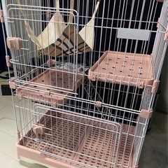 猫用ケージ　2段　キャットサークル　ペット用　メーカーOSJ