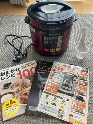 美品shopjapan クッキングプロ 電気圧力鍋 レッド