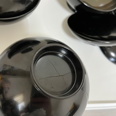 蓋付き汁椀4セット　プラス蓋の予備１つの画像