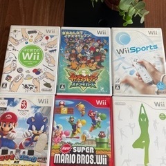 任天堂Wii本体&ボード.ソフト6本セット　すぐ遊べますの画像