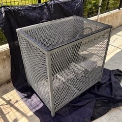 ゴミ箱　蓋つき　屋外用　グレー