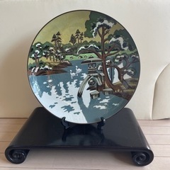 忠峰　絵皿　大皿　飾り皿　直径45cm