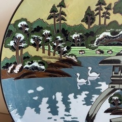 忠峰　絵皿　大皿　飾り皿　直径45cmの画像