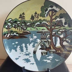 忠峰　絵皿　大皿　飾り皿　直径45cmの画像