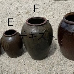 陶器のかめ 7点の画像