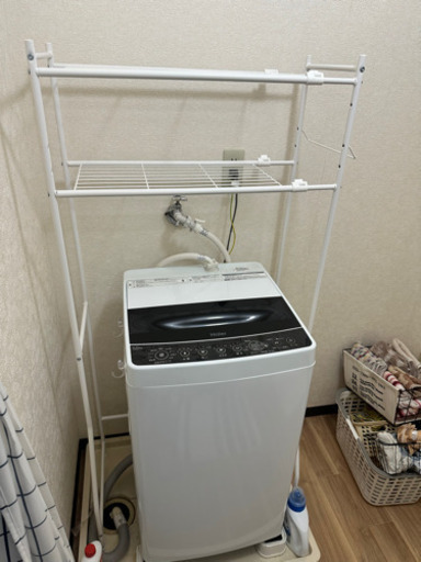 洗濯機ラック　ランドリーラック　横幅調節可能