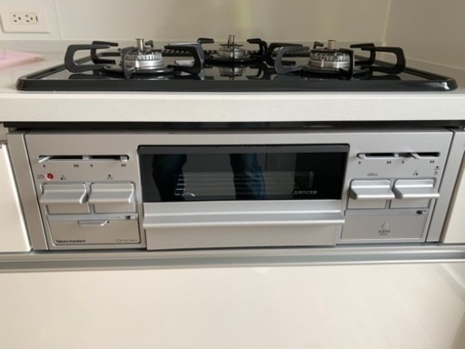 【新品未使用】都市ガス用　ビルトイン　3口S iセンサー付ガスコンロ