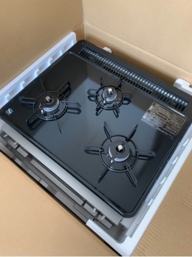 【新品未使用】都市ガス用　ビルトイン　3口S iセンサー付ガスコンロ