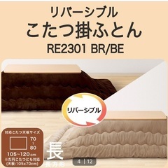 ニトリのこたつと布団のセットの画像