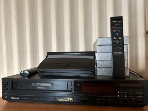 まだまだ現役！バブルビデオ！ナショナル(パナソニック)VHSステレオビデオデッキ NV-F15 ビデオテープ5本付！