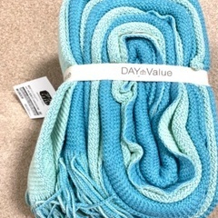 day value カバー 140cm 190cm  フリーカバー　ブランケット　ブルー　水色　バイカラー　リバーシブル　おしゃれ　可愛い　インテリア　リビング　寝室の画像