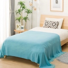 day value カバー 140cm 190cm  フリーカバー　ブランケット　ブルー　水色　バイカラー　リバーシブル　おしゃれ　可愛い　インテリア　リビング　寝室の画像