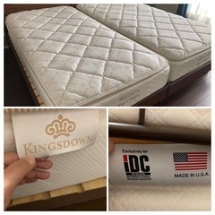 値下げ】IDC 大塚家具 シングルベッド レガリア 2台 ＋付属品