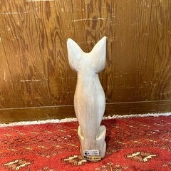 Mg121 木製猫の置き物の画像