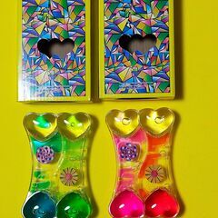 【新品未使用】オイル砂時計（グリーン）箱痛み