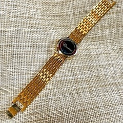 [未使用新品/稼働]CRONOS quartz 12PD ゴールド 3.1×3.1 ベルト最大19/腕時計の画像