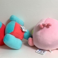 美品　ポケモン　ぬいぐるみ　タグ付き　ポリゴン　　　アミューズメント　ゲーム　ポケモン　ラッキー　ぬいぐるみ　 ポケットモンスター pokemon かわいい プレゼント ギフト もちもち ふわふわ やわらかい ALL STAR COLLECTION Pokemon  Nintendo 寝室　ベッドルーム　部屋　飾り　インテリア の画像