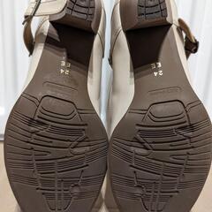 asics Walking GIRO 本皮 オープントゥ パンプスの画像