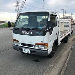 いすず　エルフ　2tロング　バイク積載車　垂直ゲート