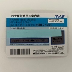 ANA株主優待1枚　2024年５月３１日まで（最大4枚まで）