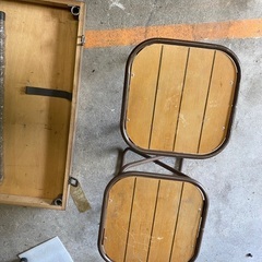 ビンテージキャンプテーブルセットの画像