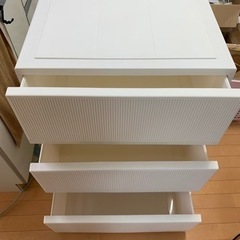 3段収納ケース（ローラー付き)の画像