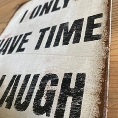 《お話し中》エイジング加工 ウッドサインボード《オリジナルステンシル》の画像