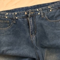 レディース ボトムス パンツ ブルー L サイズの画像
