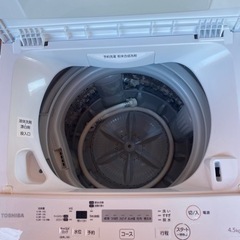 【美品】東芝 TOSHIBA 全自動洗濯機 AW-45M7 ホワイト 4.5kgの画像
