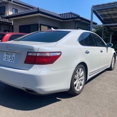 ★レクサスＬＳ４６０ Ｉパッケージ★パールホワイトでブラックレザーシート★格安長崎発★の画像