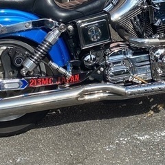 2IN1マフラー ダイナ FXD ハーレーダビッドソンの画像