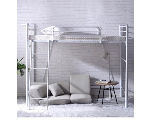 美品　ロフトベッド　白