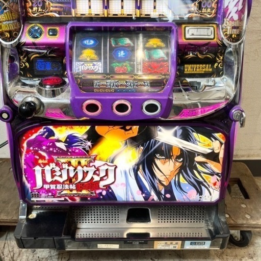 パチスロ 実機 バジリスク3 甲賀忍法帖 コイン不要機 ドアキー 設定キーあり
