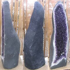 アメジストドーム 113cm 110kg 開運 天然石置物 紫水晶 アメシスト 紫色 原石 風水 札幌市北区屯田の画像