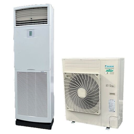 [使用期間 約4ヶ月] 美品 2022年製 ダイキン 業務用エアコン EcoZEAS SZRV160BY 6馬力 シングル標準型 冷媒R32 三相200V 床置形 店舗 工場 ワイヤードリモコン/説明書/保証書付き