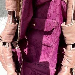 ロエベ　LOEWE ナッパ　アイレ　ピンクブラウンの画像