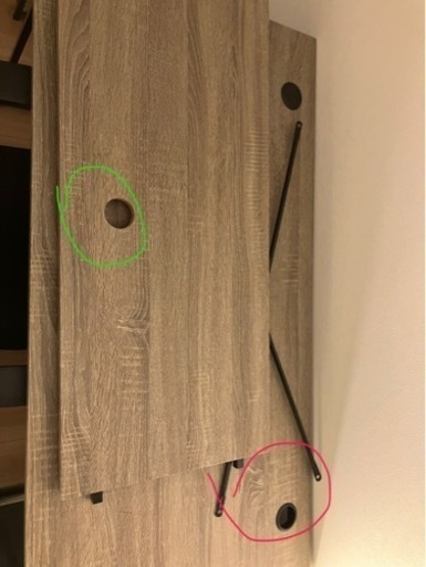 オーク材Ｌ字デスク