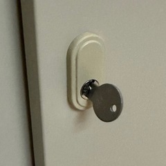 【美品】オフィス鍵付き棚　オフィス家具　スチールローキャビネット　事務所棚　書類棚　引き違いの画像