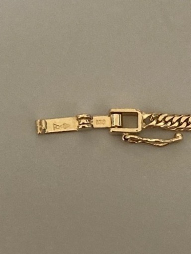 18金ネックレス　18金ダイヤ入りトップ