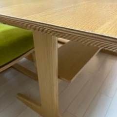 ★受け取り者決定済み　無印良品　ダイニングテーブル　椅子2脚セット、カバー取替え1セット付きの画像