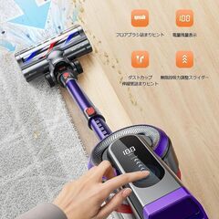 【未使用★新品】BuTure コードレス掃除機 400W 33KPa 吸引力 サイクロン タッチスクリーンの画像