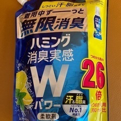 ハミング消臭実感Wパワー　柔軟剤　詰替　スプラッシュシトラスの香り　1000mlの画像