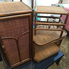 ☆明日 10/29 引取限定☆ 籐の収納家具3点セット       