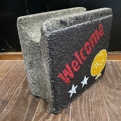 飾りブロック 両面オリジナルステンシル  size 約20×20×10の画像