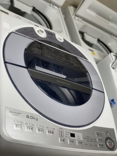 送料・設置込み洗濯機8kg SHARP 2017年 (沖縄家電家具激安販売) てだこ 