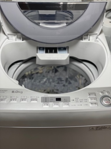 送料・設置込み洗濯機8kg SHARP 2017年 (沖縄家電家具激安販売) てだこ 