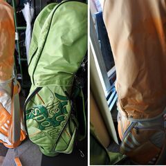 【完売しました。】難あり、訳ありキャディバッグ６個（画像）■1個1000円、ユースド　「難あり商品」ですが使用可能　現場キャンセル可能・値引き出来ません。の画像