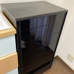 タンス　衣装収納　黒の画像