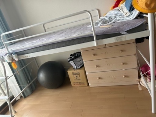 ロフトベッド　マット付き　10回未満使用